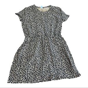 Cheetah T-shirt dress.